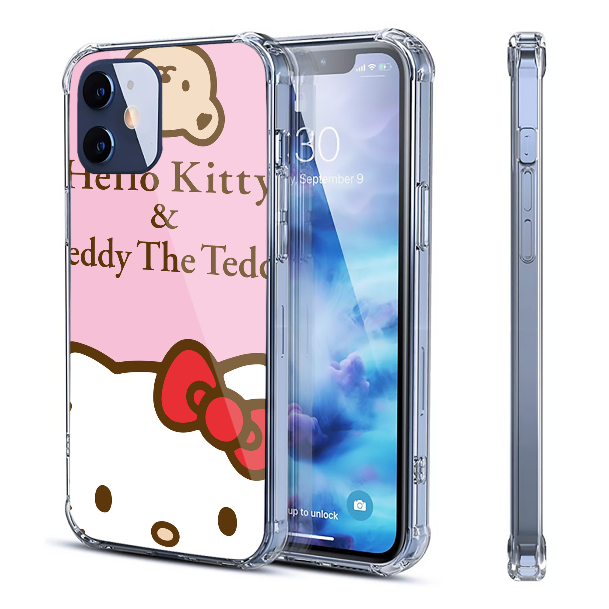（画像用） Hello Kitty ハローキティ 【iPhone 12シリーズ対応】透明スマホケース（クリアソフトケース）